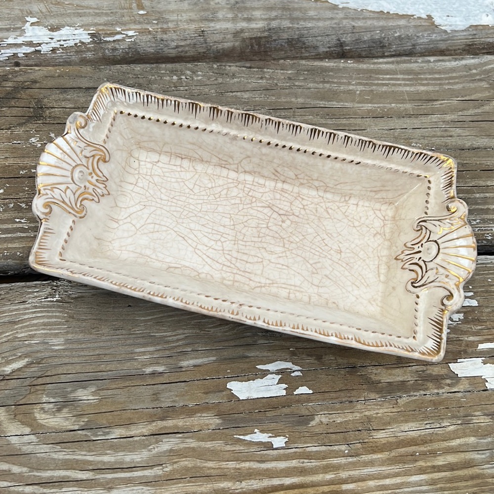 Antique Ironstone Tray